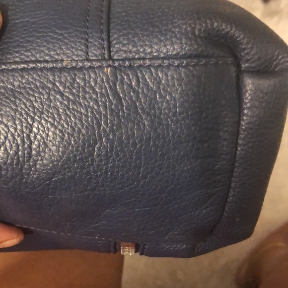 Michael Kors Navy Leather, top zip hand and shoulder bag with Silver hardware - Picture 11 of 11